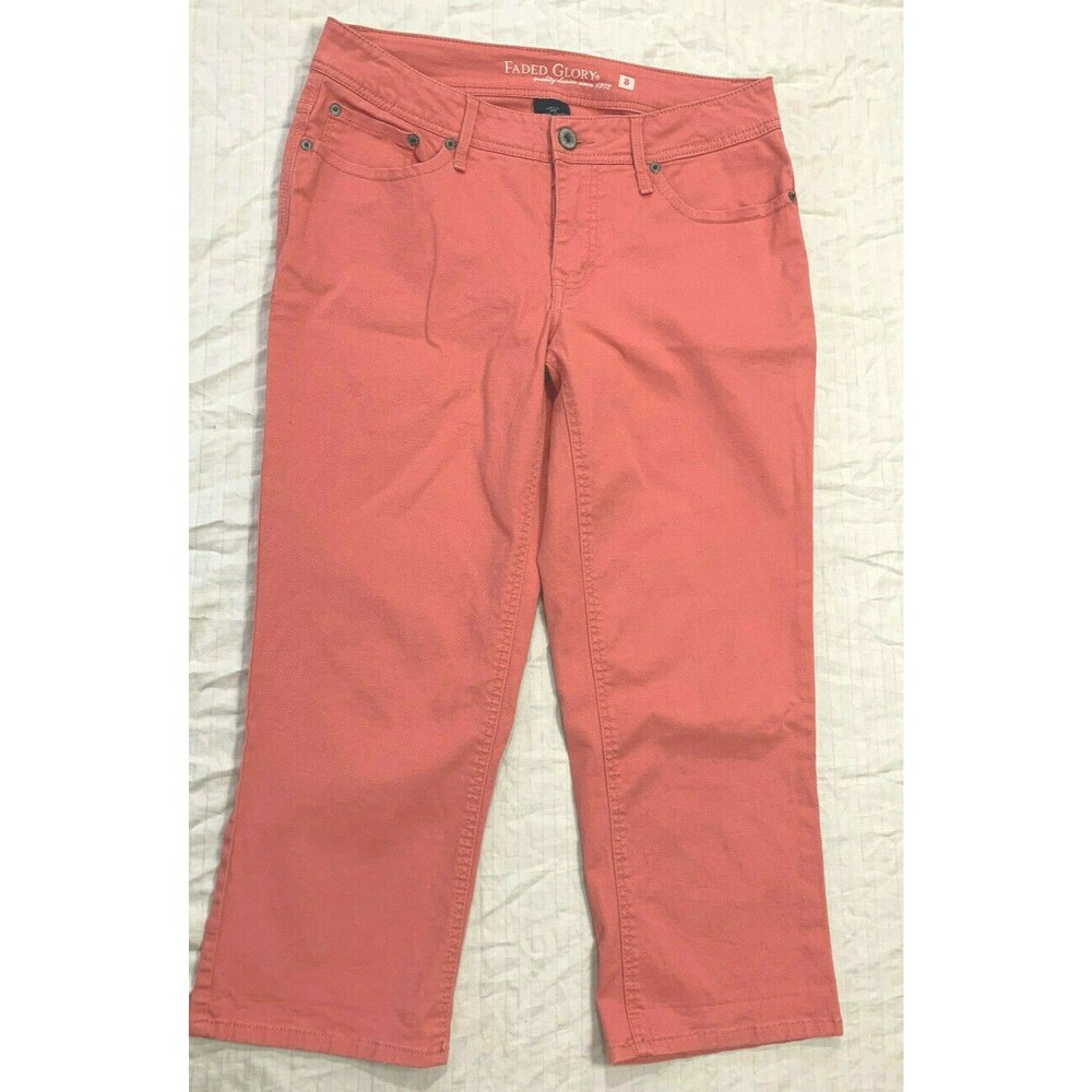 FADED GLORY WOMENS JEANS CAPRIS PANTS SIZE 8